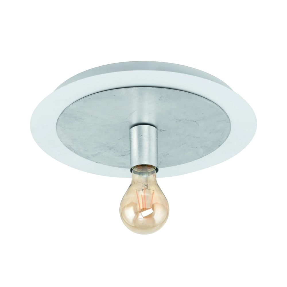 Unieke plafondlamp Passano wit en zilver enkel