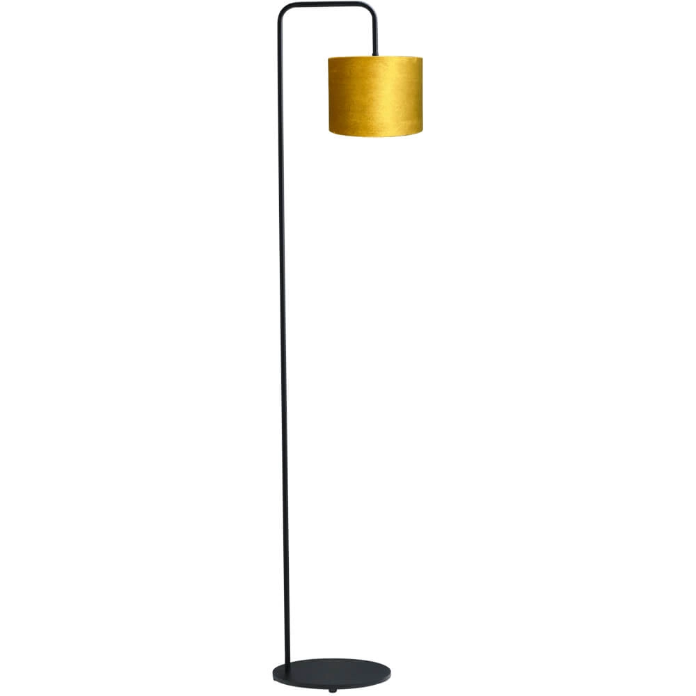 Vloer Schemerlamp Venus 152cm met goudkleurige lampenkap