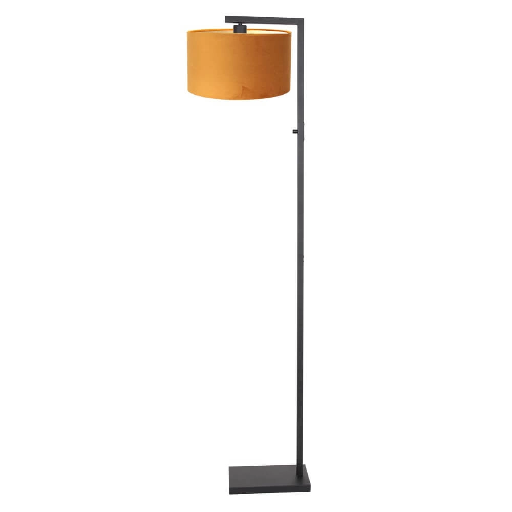 Staande schemerlamp Stanger met goud velours Steinhauer 8712746151770