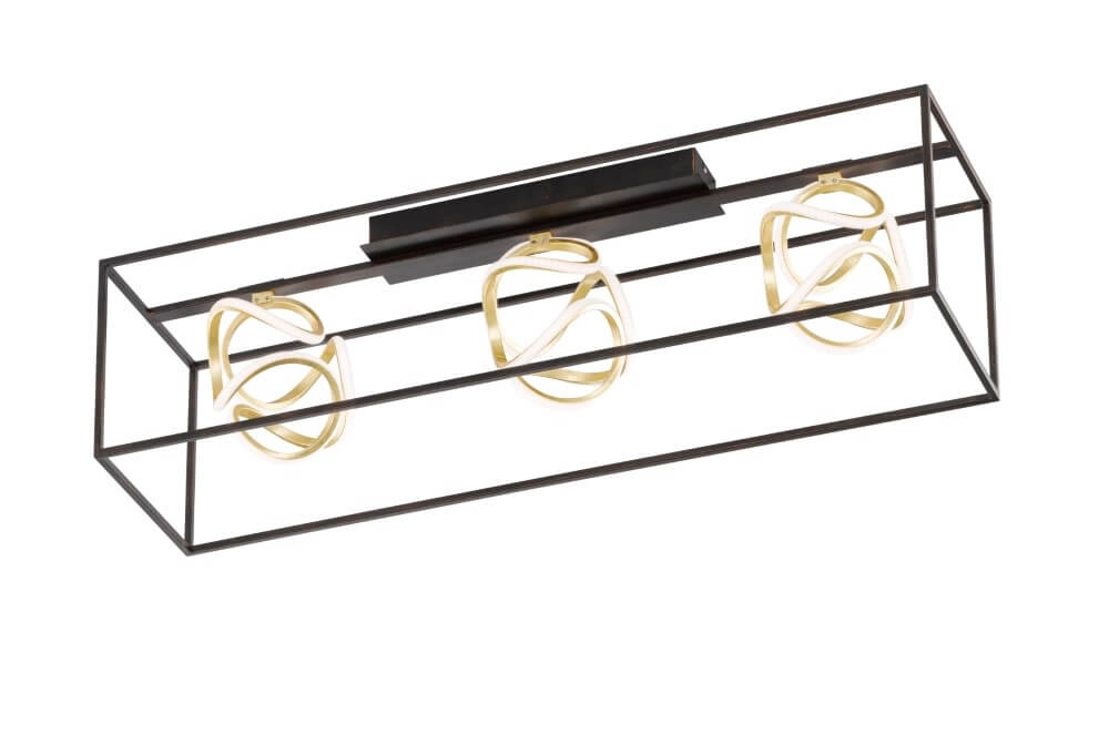 Design plafondlamp Gesa zwart met goud