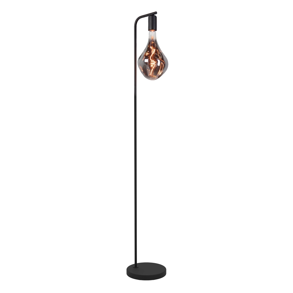 Zwarte vloerlamp Cranley 1 1x E27