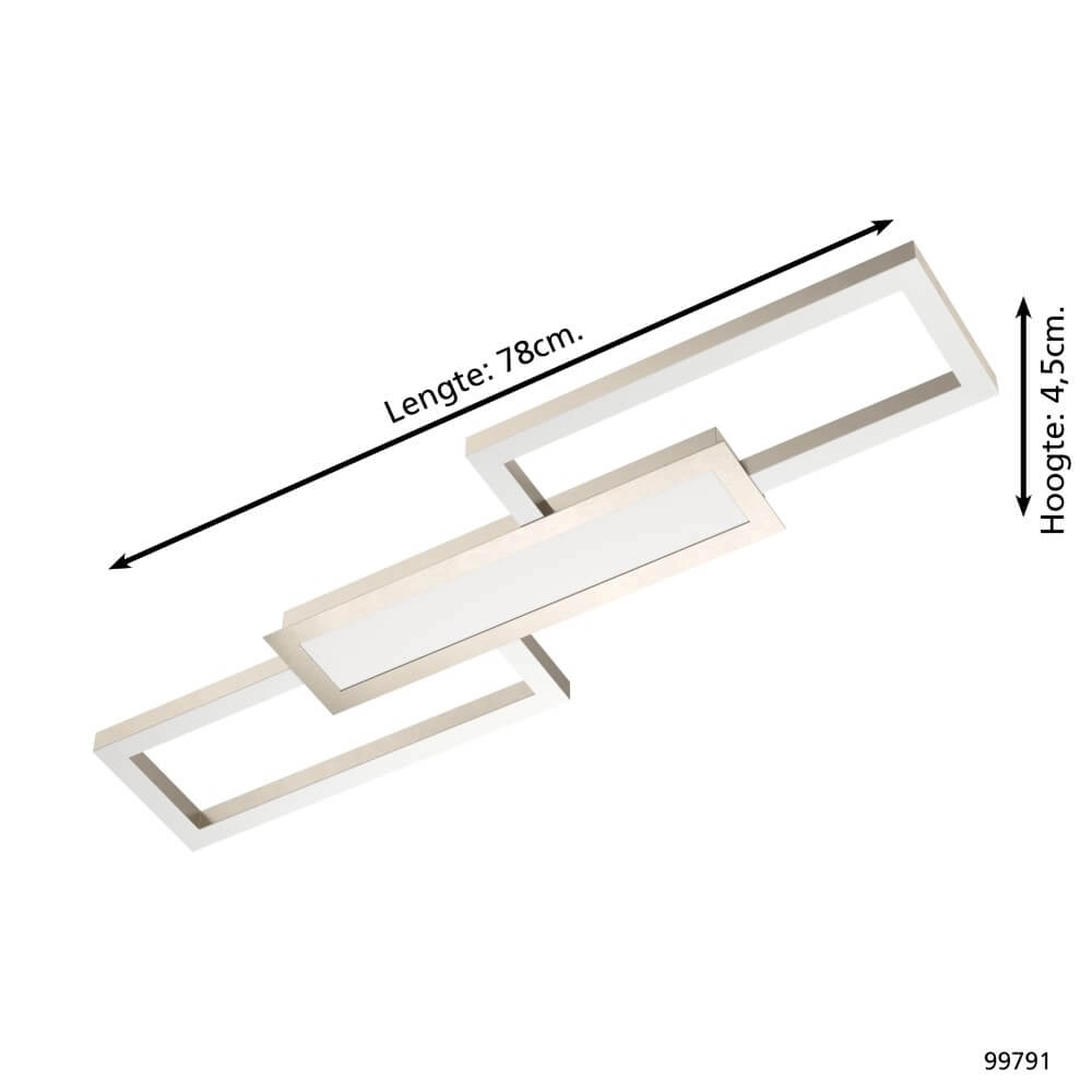 RVS plafondlamp Monirote met led Eglo 9002759997915