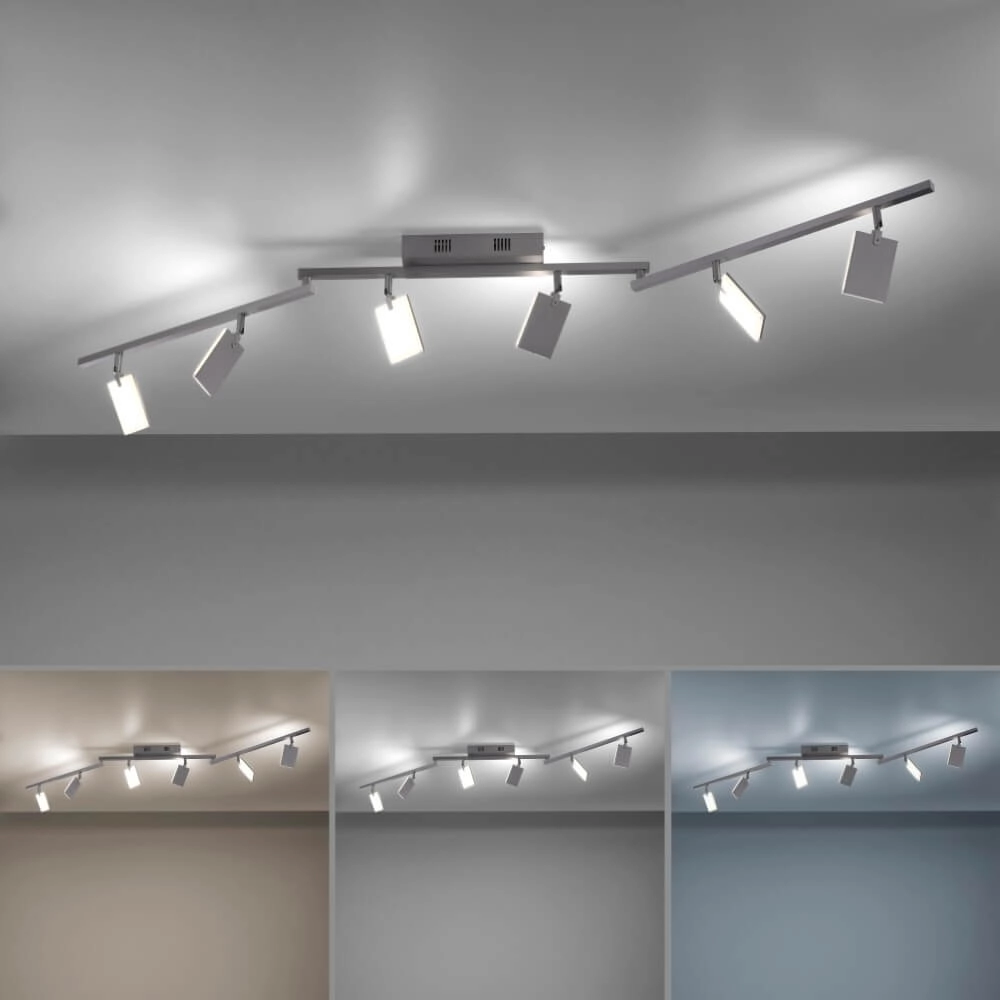 Plafondlamp Pure Mira 6-lichts aluminium Paul Neuhaus 4012248359389