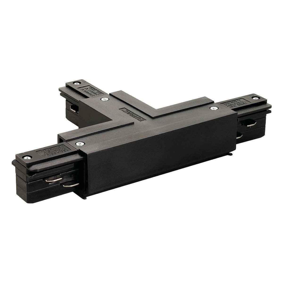 3-fase T-Connector 2 aarde links zwart