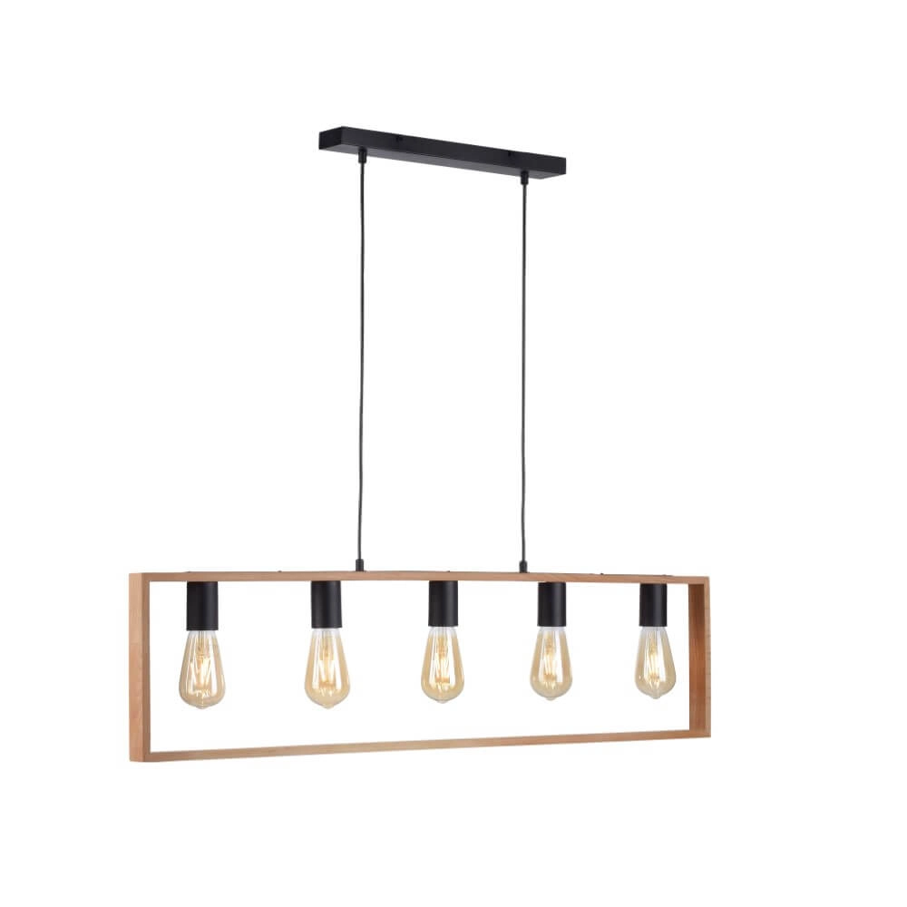 Landelijke hanglamp Franky 5-lichts