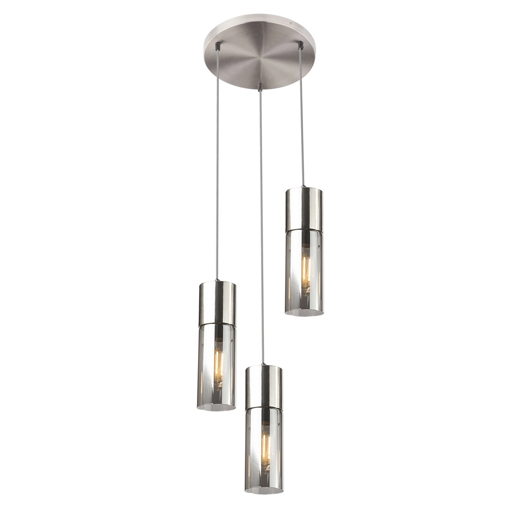 3-lichts hanglamp Annika nikkel design