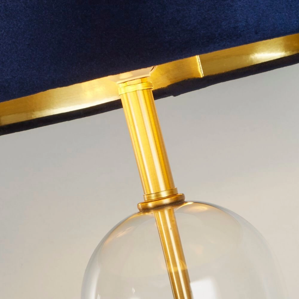 Tafellamp Oxford met donkerblauwe kap Searchlight 5053423256788