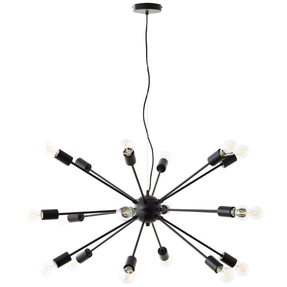 18-lichts hanglamp Dree zwart Brilliant 4004353421693