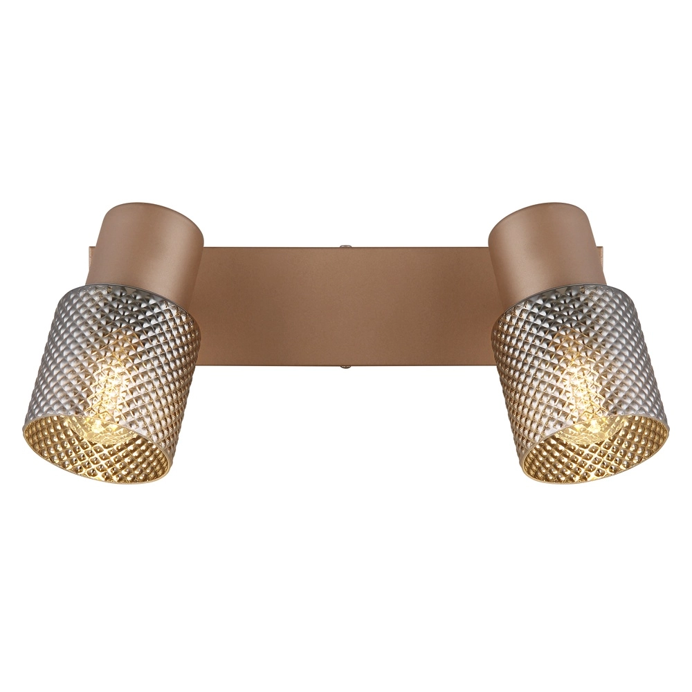Plafondlamp Satella 2-lichts koffie bruin Globo 9007371474561