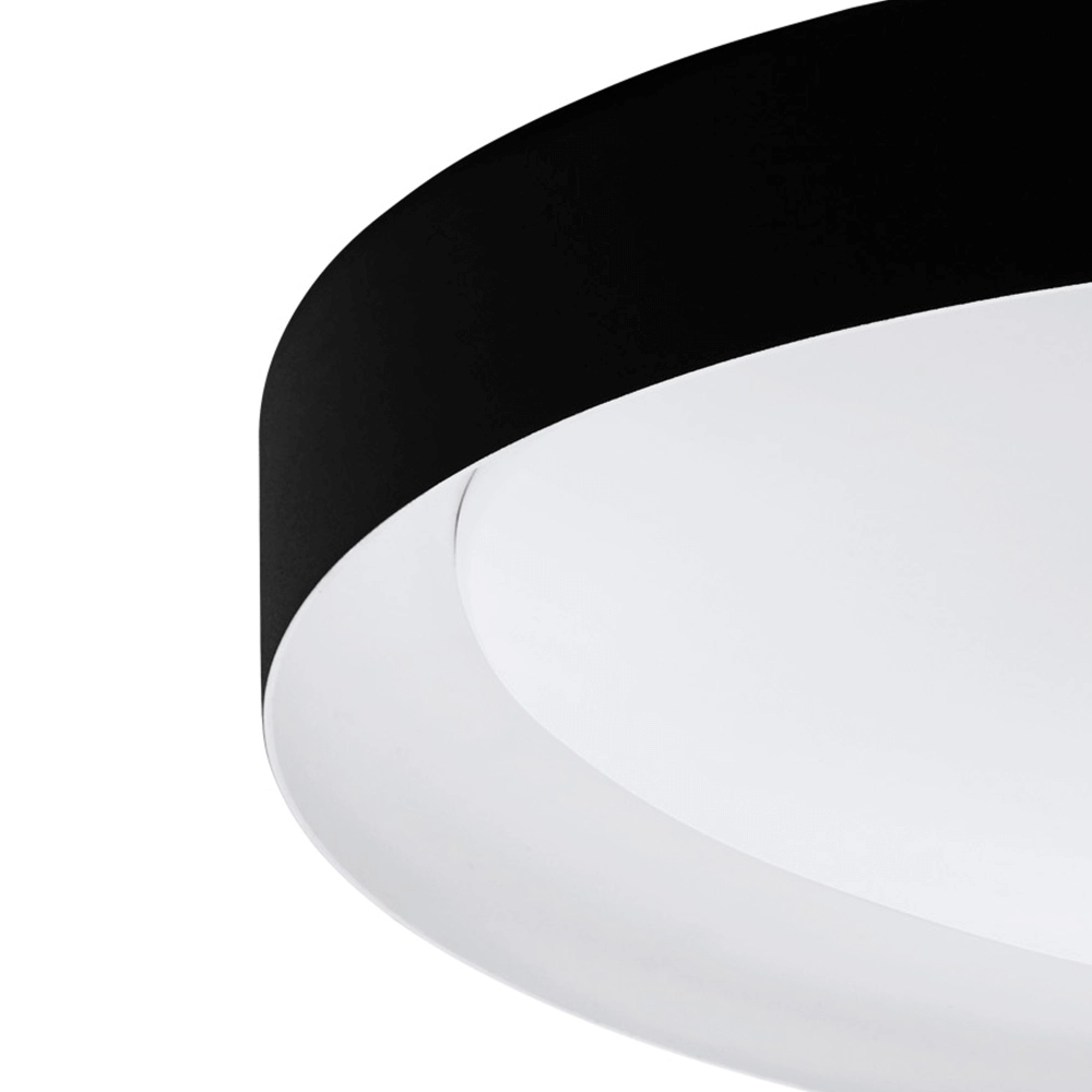 Zwarte plafondlamp Laurito Ø 49cm Eglo 9002759997830