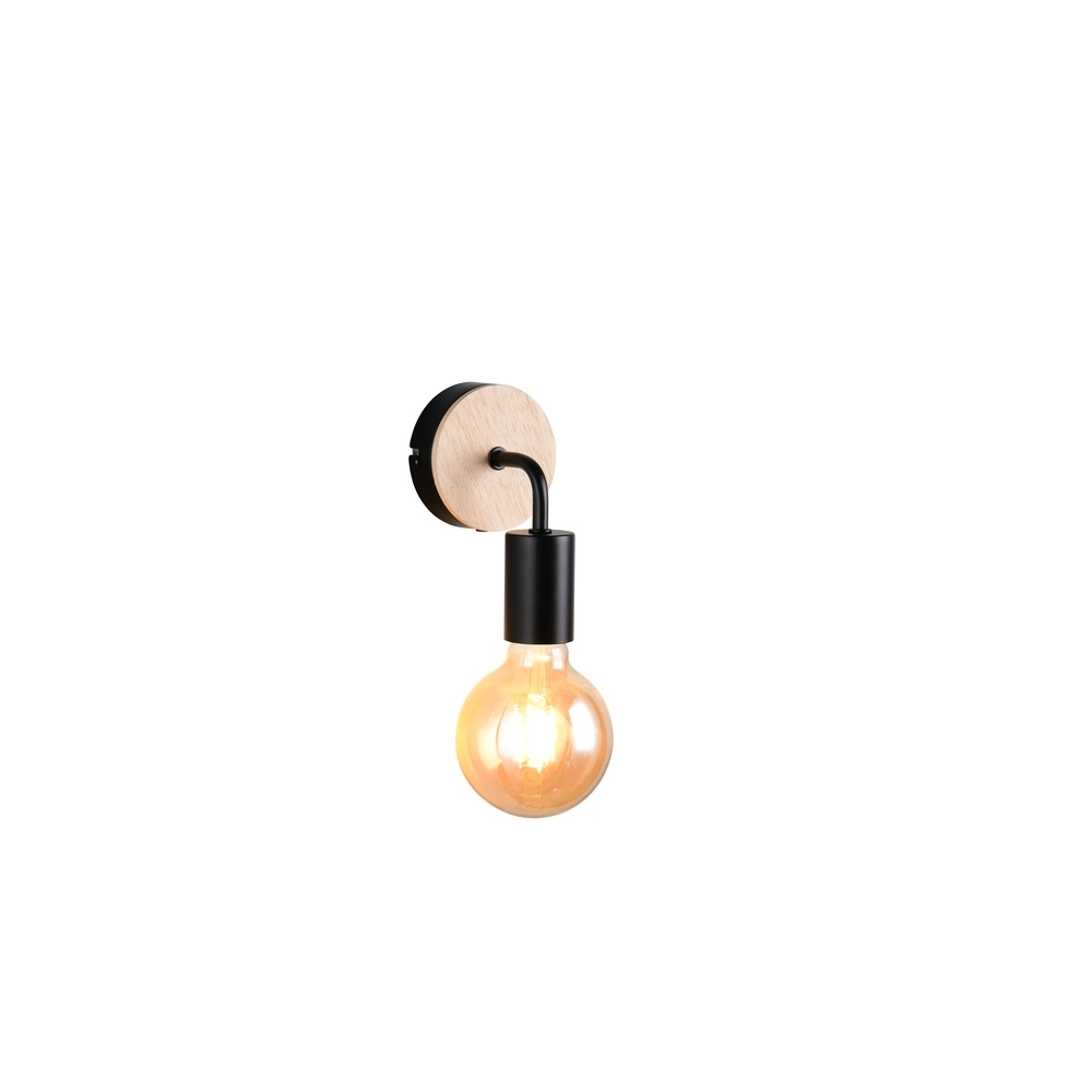 Wandlamp Merida zwart Trio 4017807670783