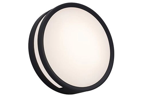 Ronde wandlamp Rola zwart