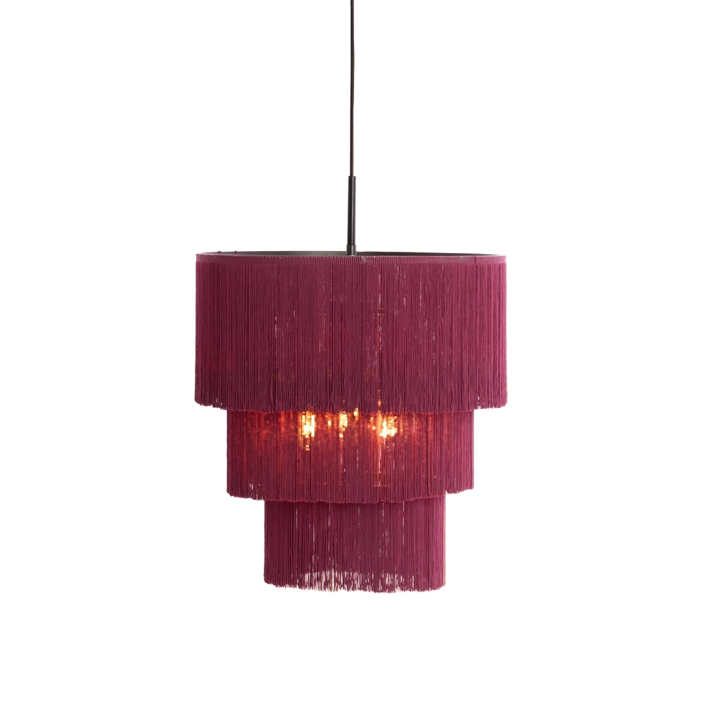 Touwtjes hanglamp Malaika Ø 45cm - donker paars Light & Living 8717807834036