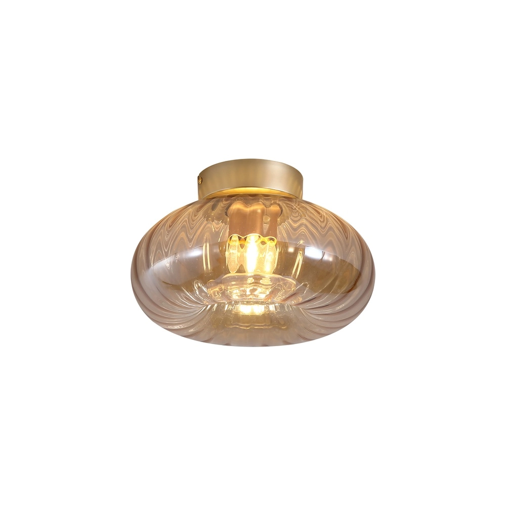 Plafondlamp Celestial amber glas