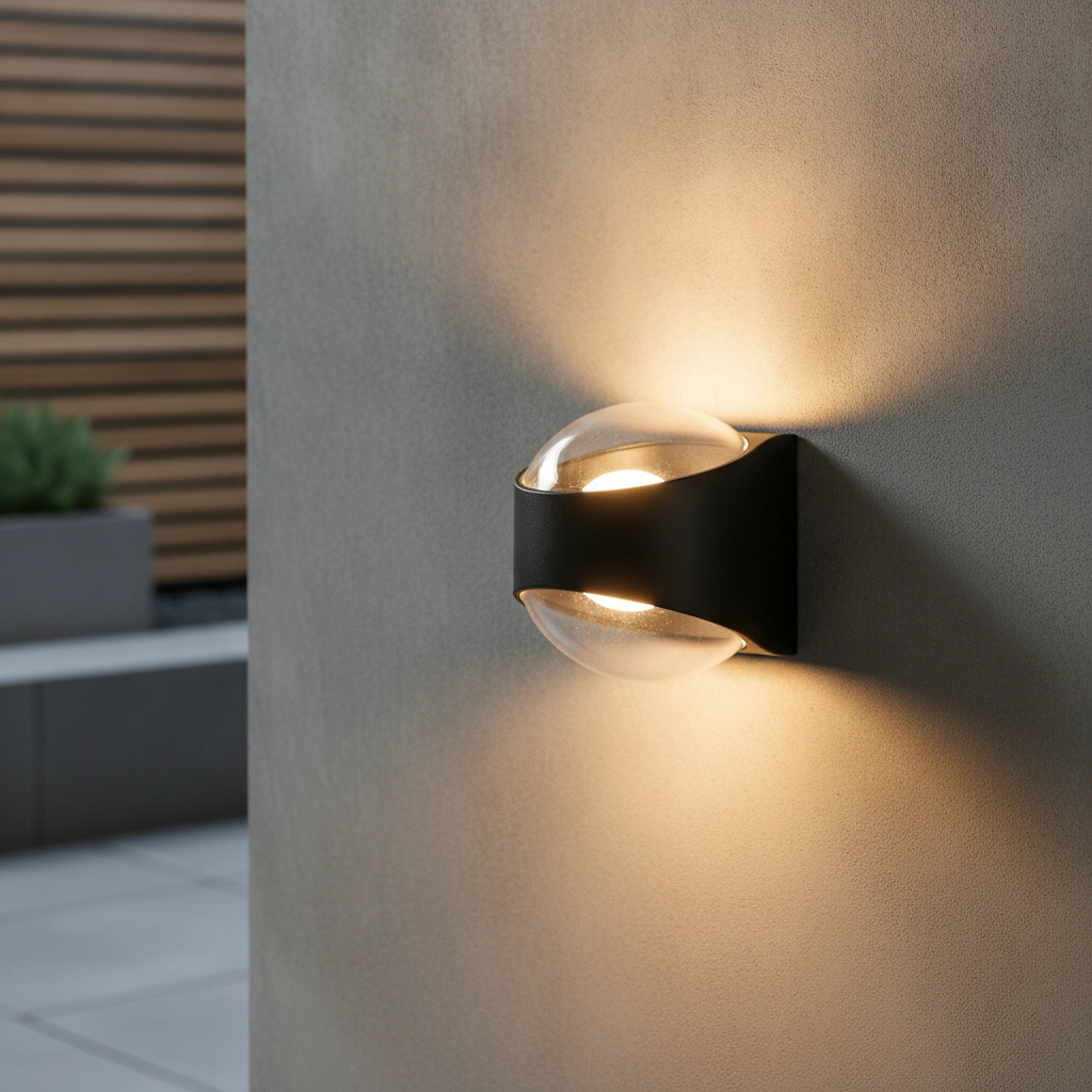 Moderne muurspot London zwart - 2x led