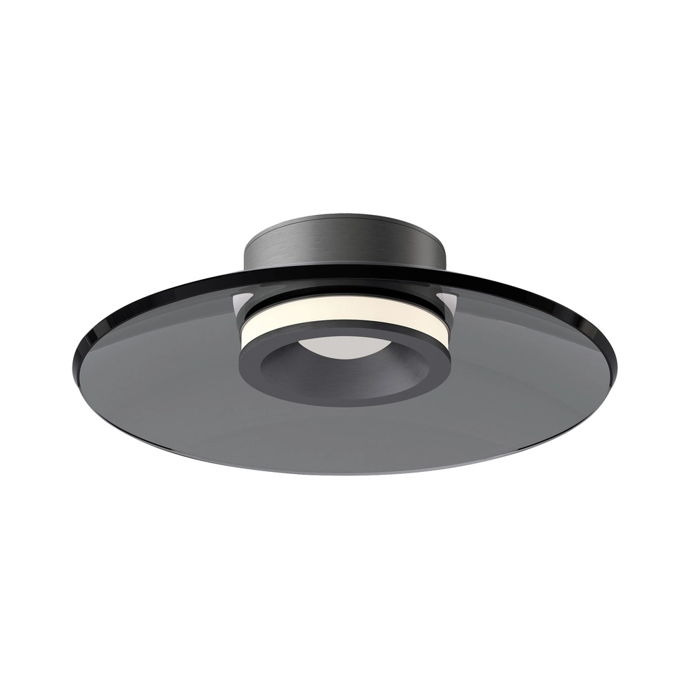Plafondlamp Pure Moon Ø 32cm - platin met smoke glas Paul Neuhaus 4012248386330