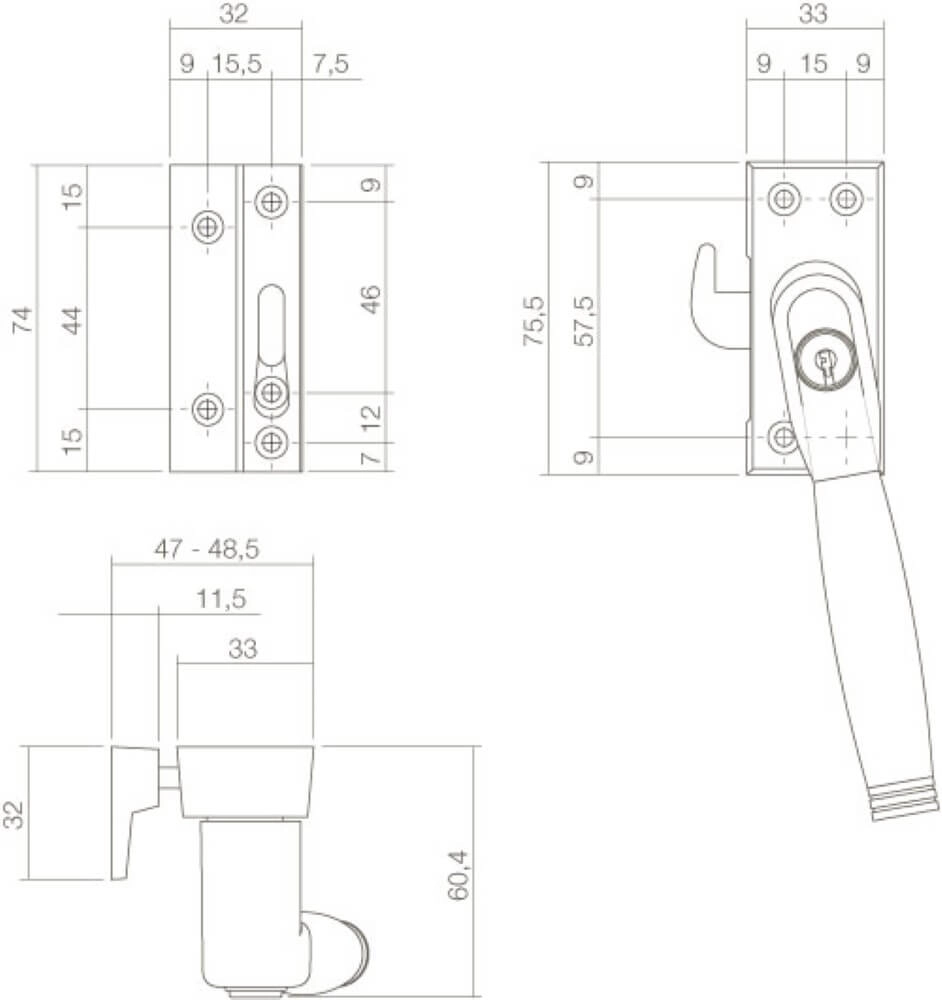 Raamsluiting Ton 222 afsluitbaar links nikkel Intersteel 8714186130858