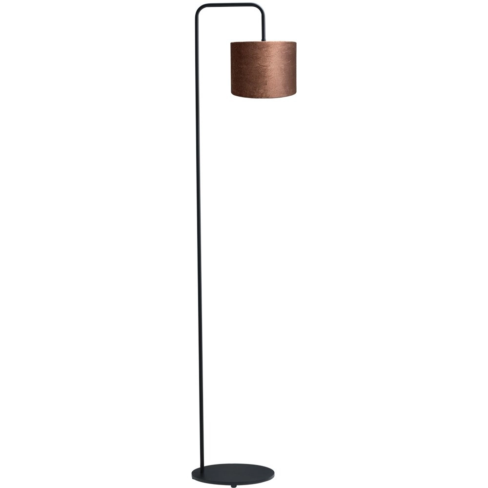 Vloer Schemerlamp Venus 152cm met bruine lampenkap
