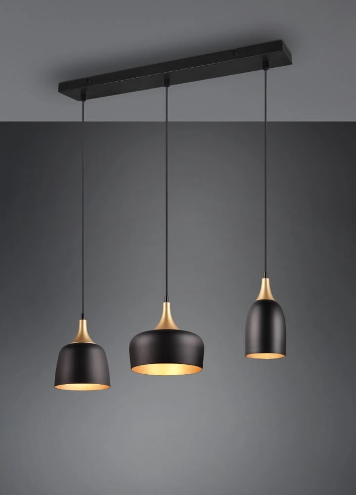 Design hanglamp Chiraz zwart 3-lichts Trio 4017807566826