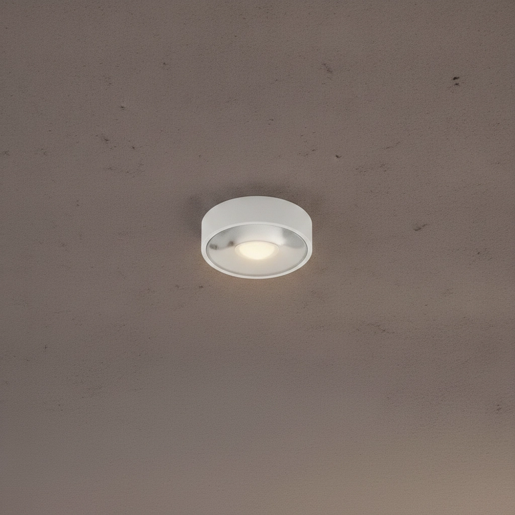 Strakke plafondlamp Grix wit