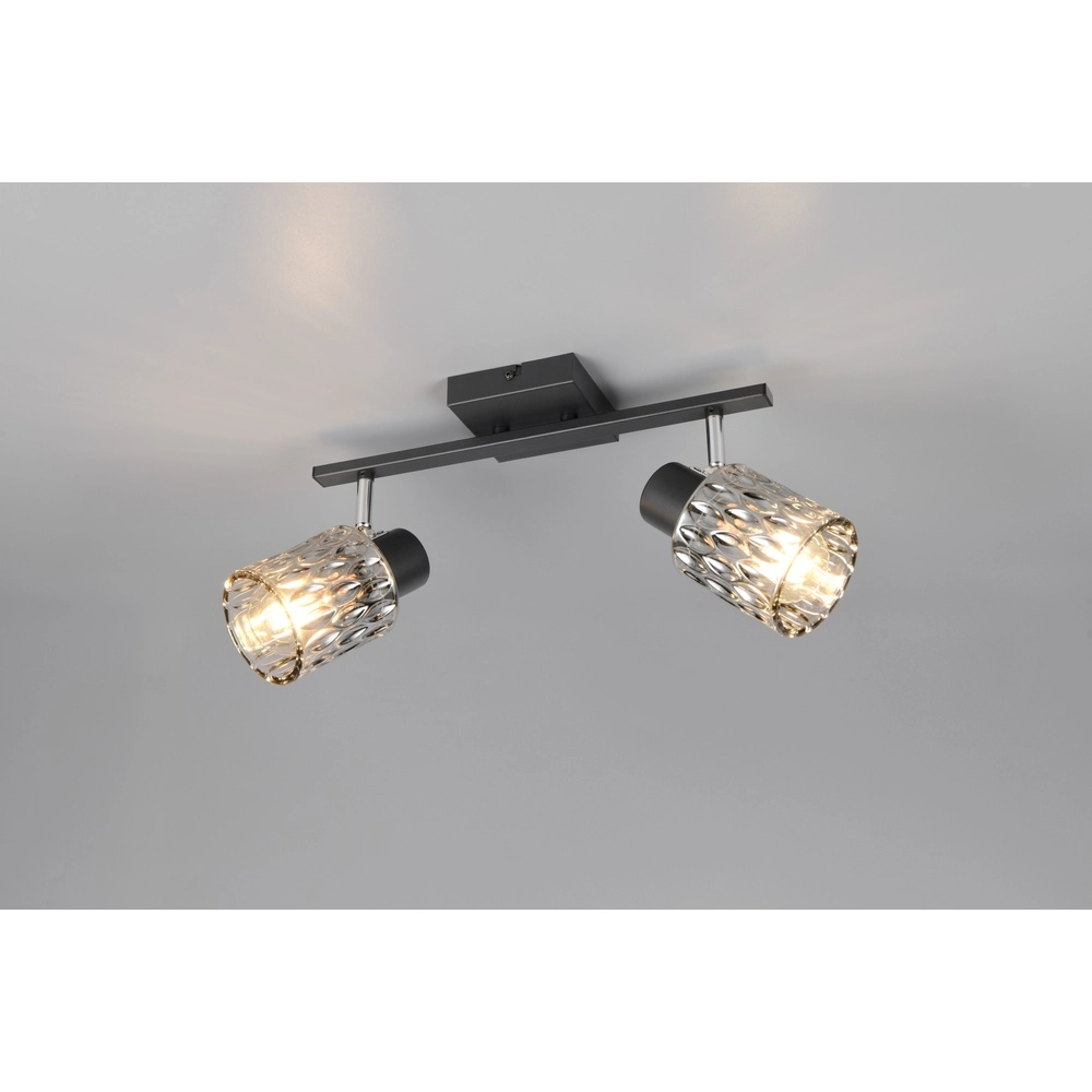 Plafondlamp Jack zwart 2-lichts Trio 4017807643862