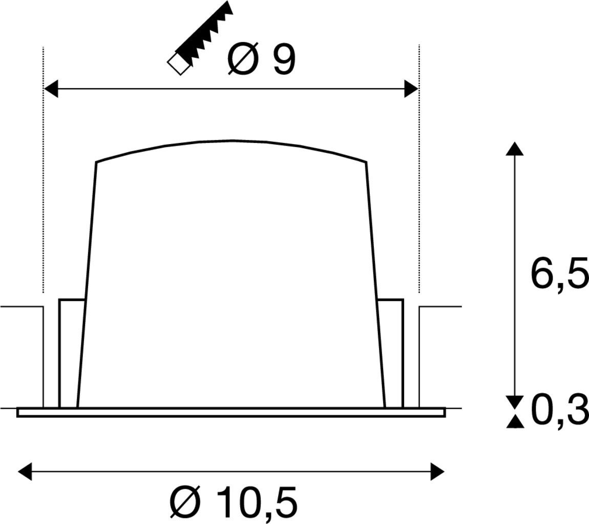 Inbouwspot Numinos M zwart 2700K - 40gr SLV 4024163311564