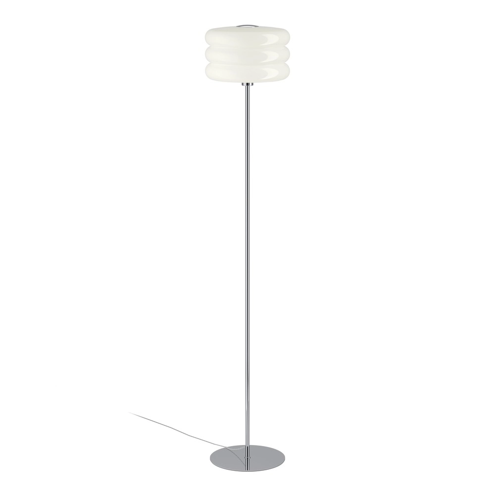 Design vloerlamp Tortora chroom met wit Ø 30cm Eglo 9008606405619