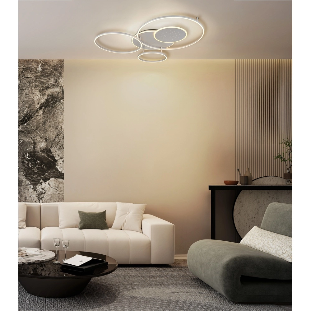 Zilvergrijze plafondlamp Johnson modern Globo 9007371580552