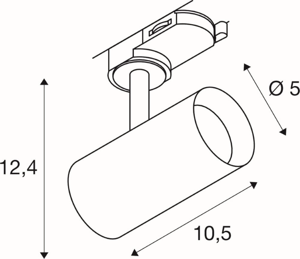 Led railspot Noblo 3-fase - wit - 3000K SLV 4024163281607