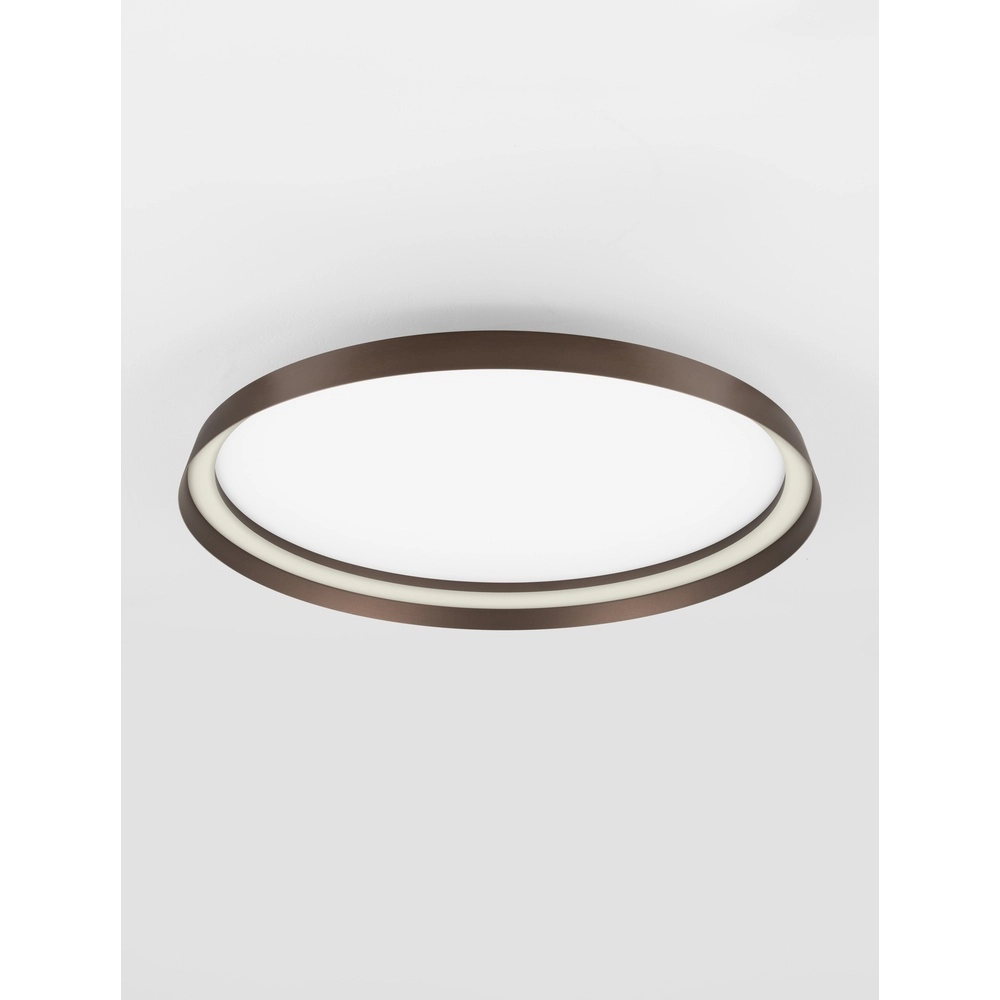 Design plafonniere Ormi Ø 60cm koffie bruin Lyora 5212017463142