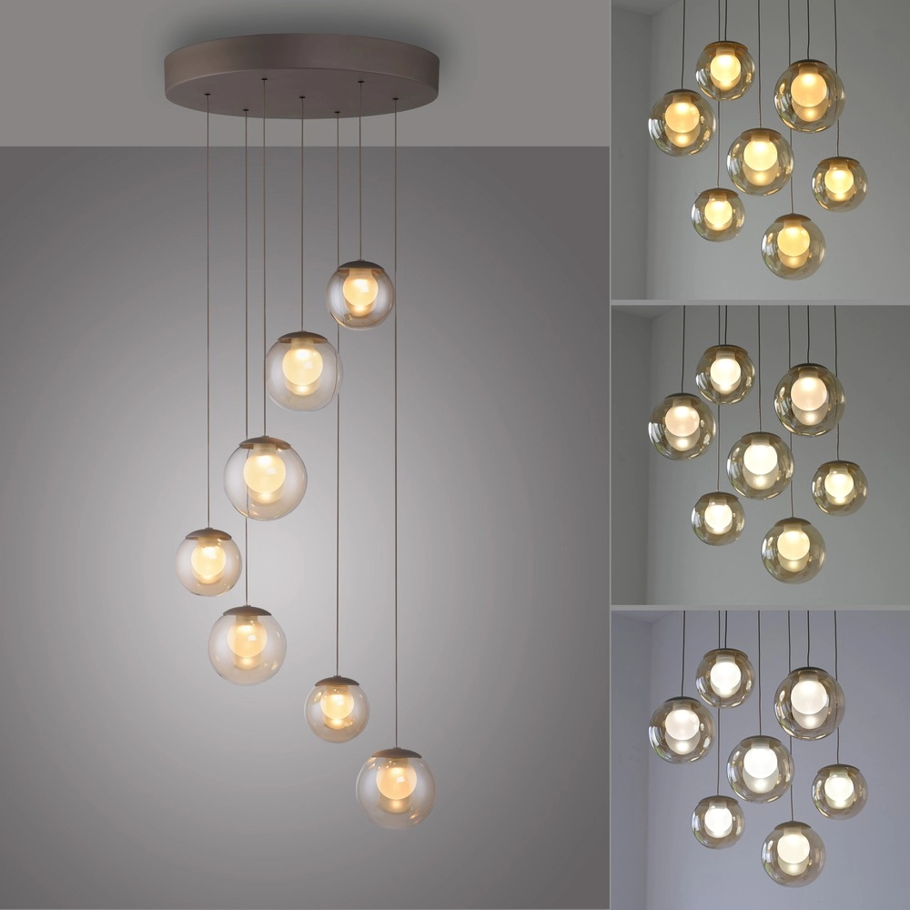 7-lichts hanglamp Pure Popup bronce Paul Neuhaus 4012248396681