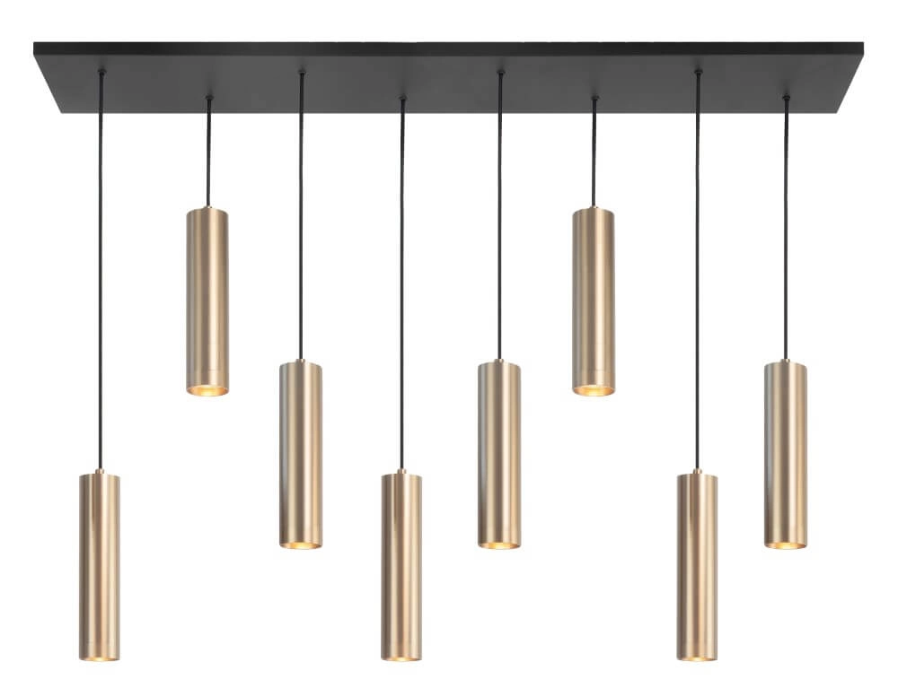 Eetkamer hanglamp Perugia mat goud - 8x GU10