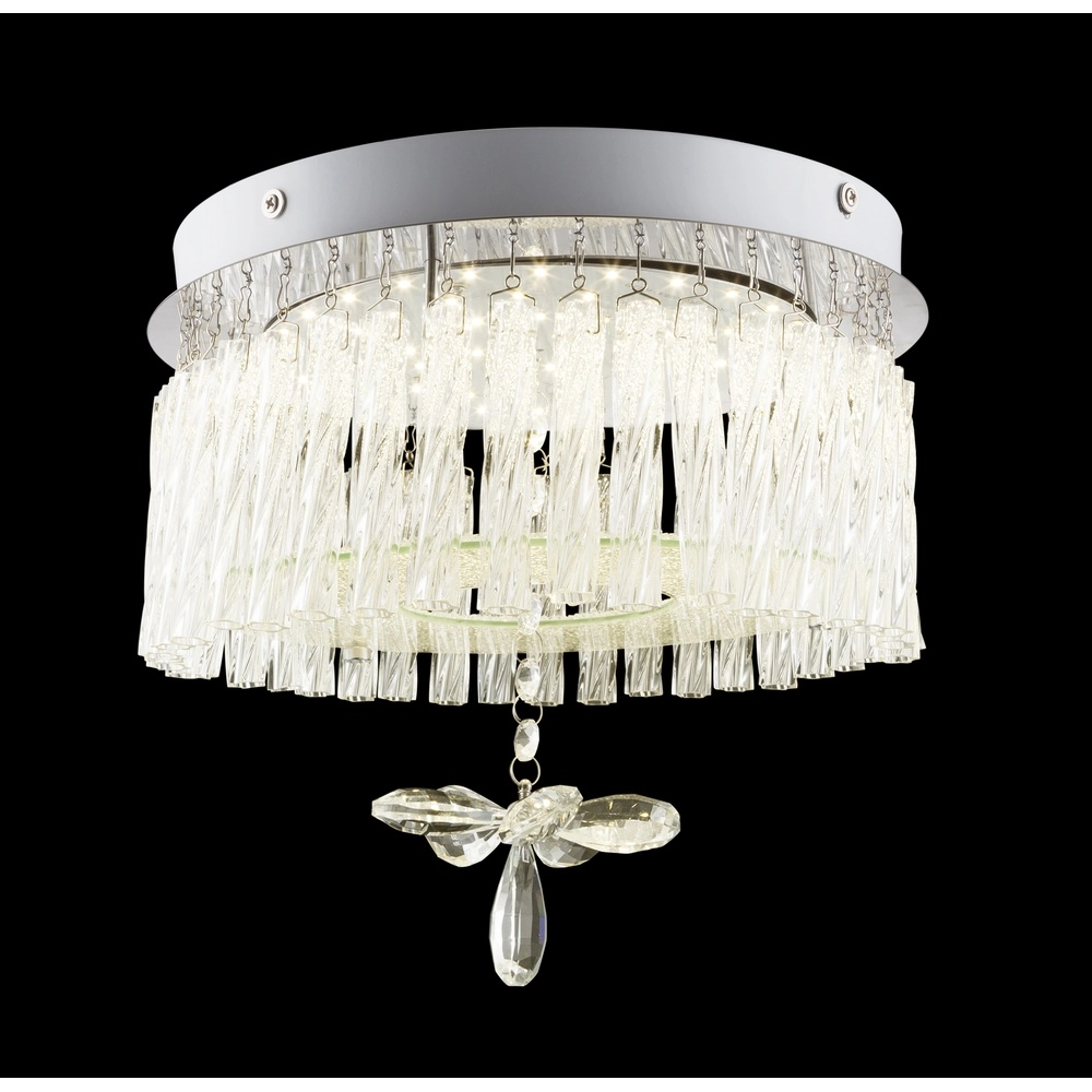 Ronde plafondlamp Mathilda chroom