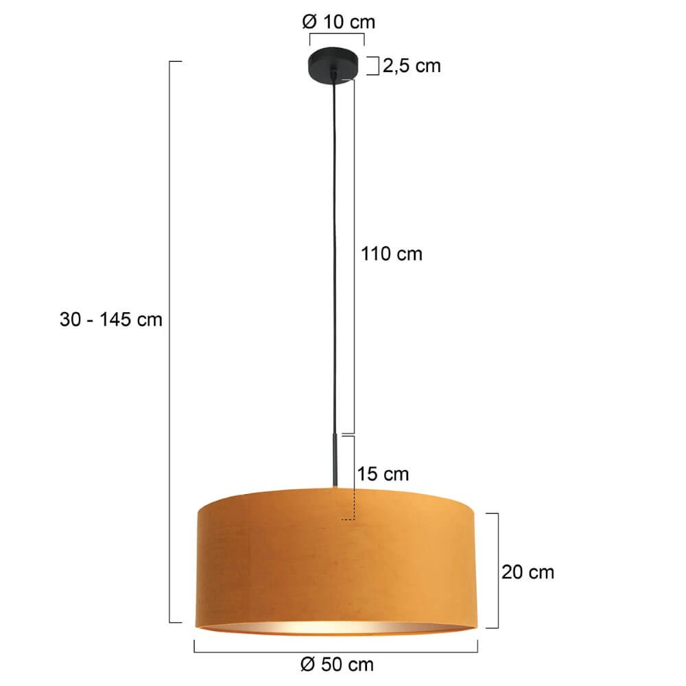 Hanglamp Sparkled zwart met goud Steinhauer 8712746146288