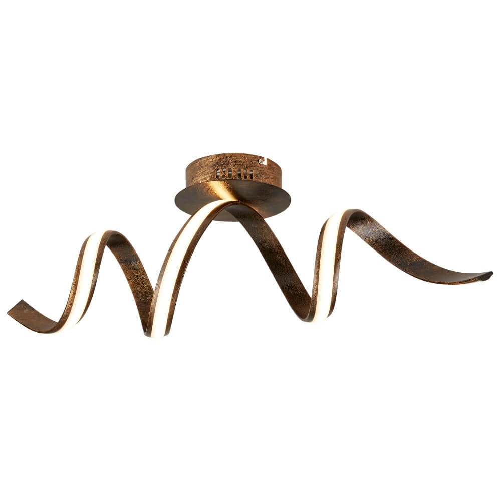 Led plafondlamp Ribbon antiek bruin