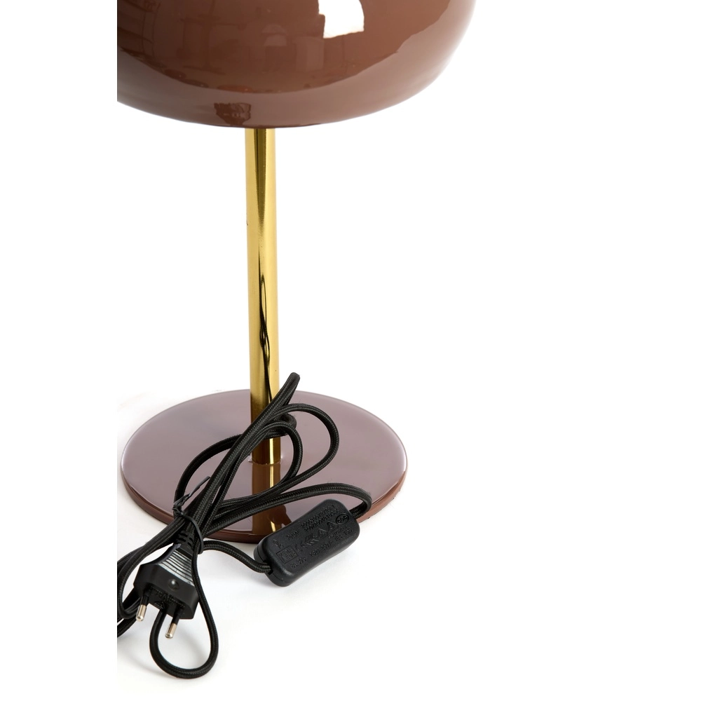 Tafellamp Surin Ø 22cm - glans donker bruin met goud Light & Living 8717807740931