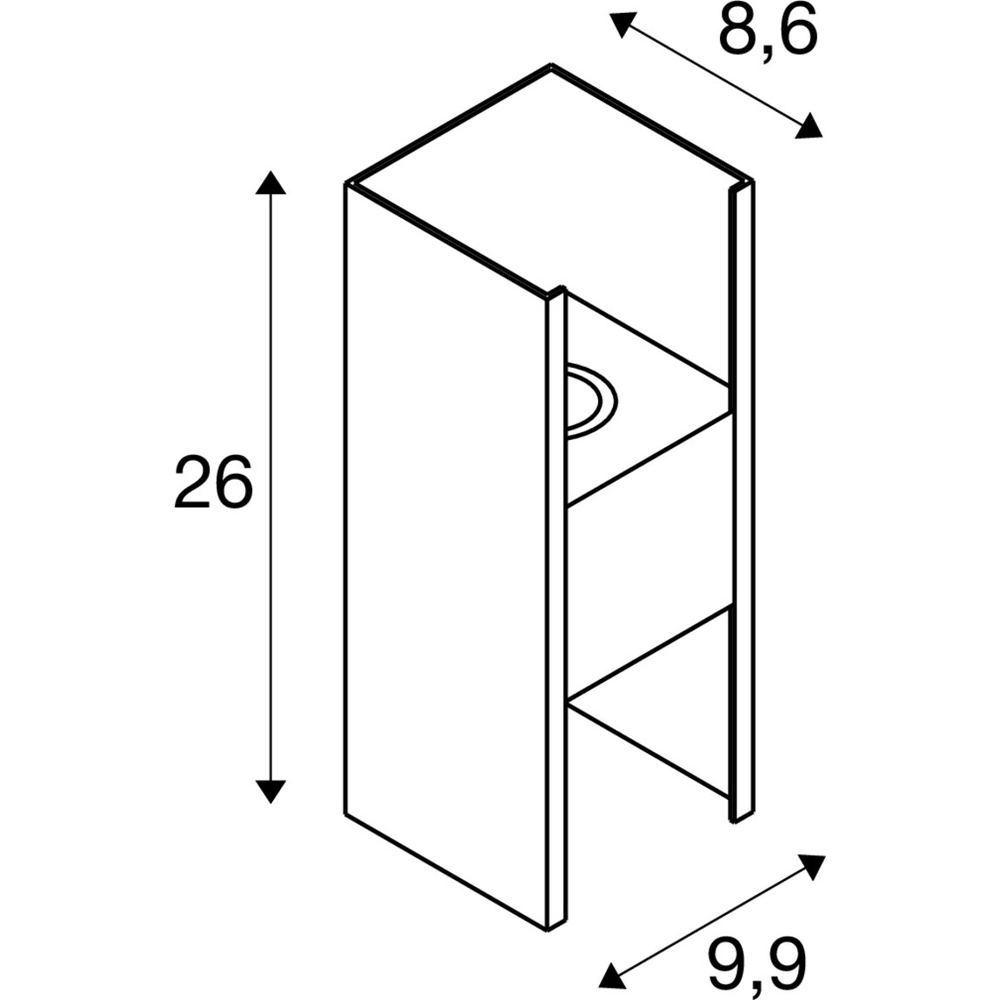 Wandspot Flatt antraciet SLV 4024163306539