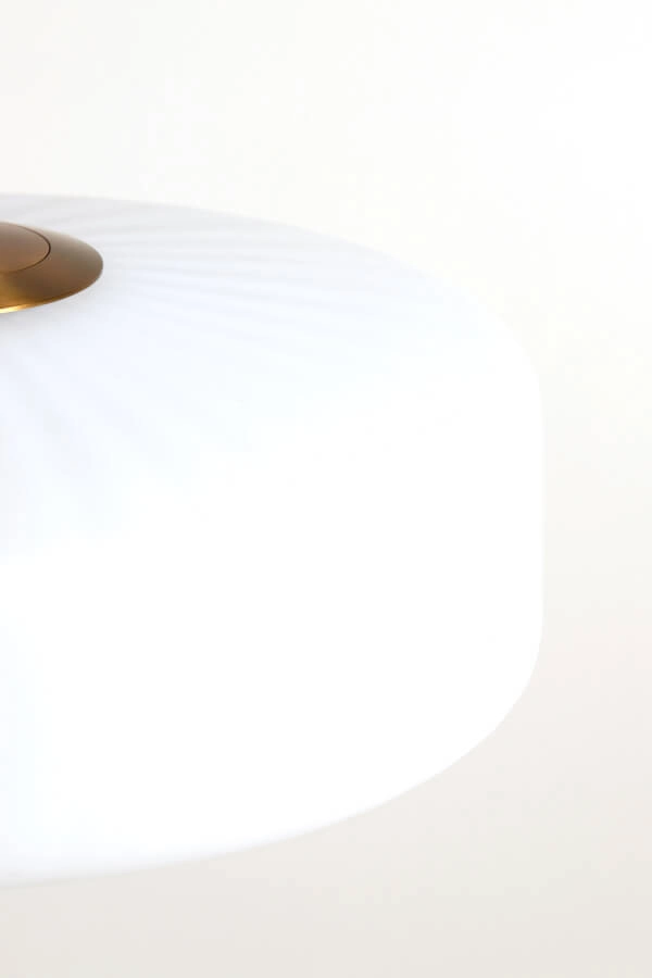 Hanglamp Pleat goud met wit Ø 40cm Light & Living 8717807687809