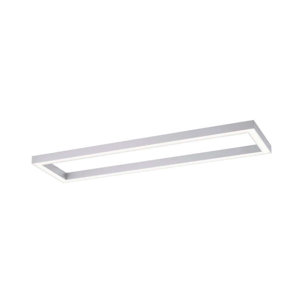 Rechthoekige plafondlamp Pure Lines Square aluminium