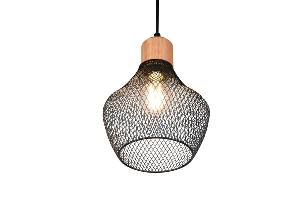 Zwarte draadlamp Valeria Ø 18cm Trio 4017807541182