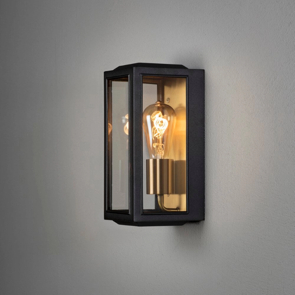 Zwart met gouden buitenlamp Carpi KonstSmide 7318303487583