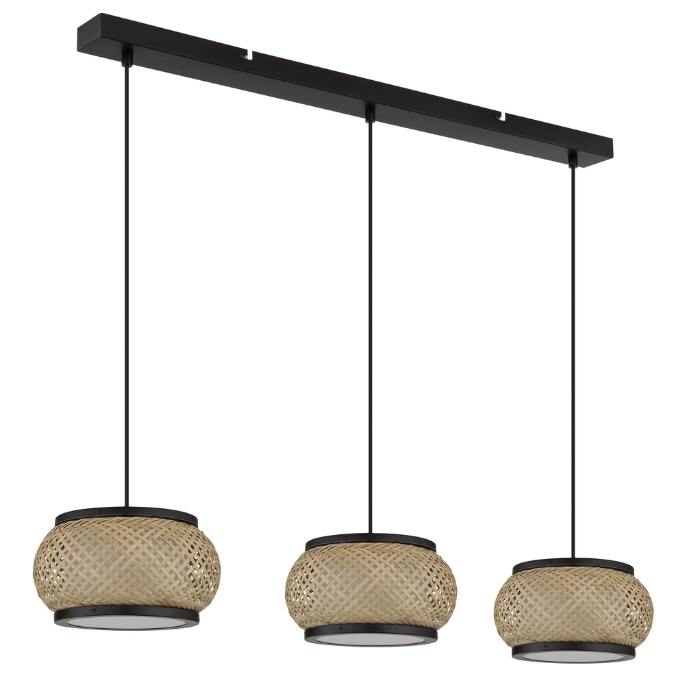 Hanglamp Bambora 3-lichts met bamboe Globo 9007371566860