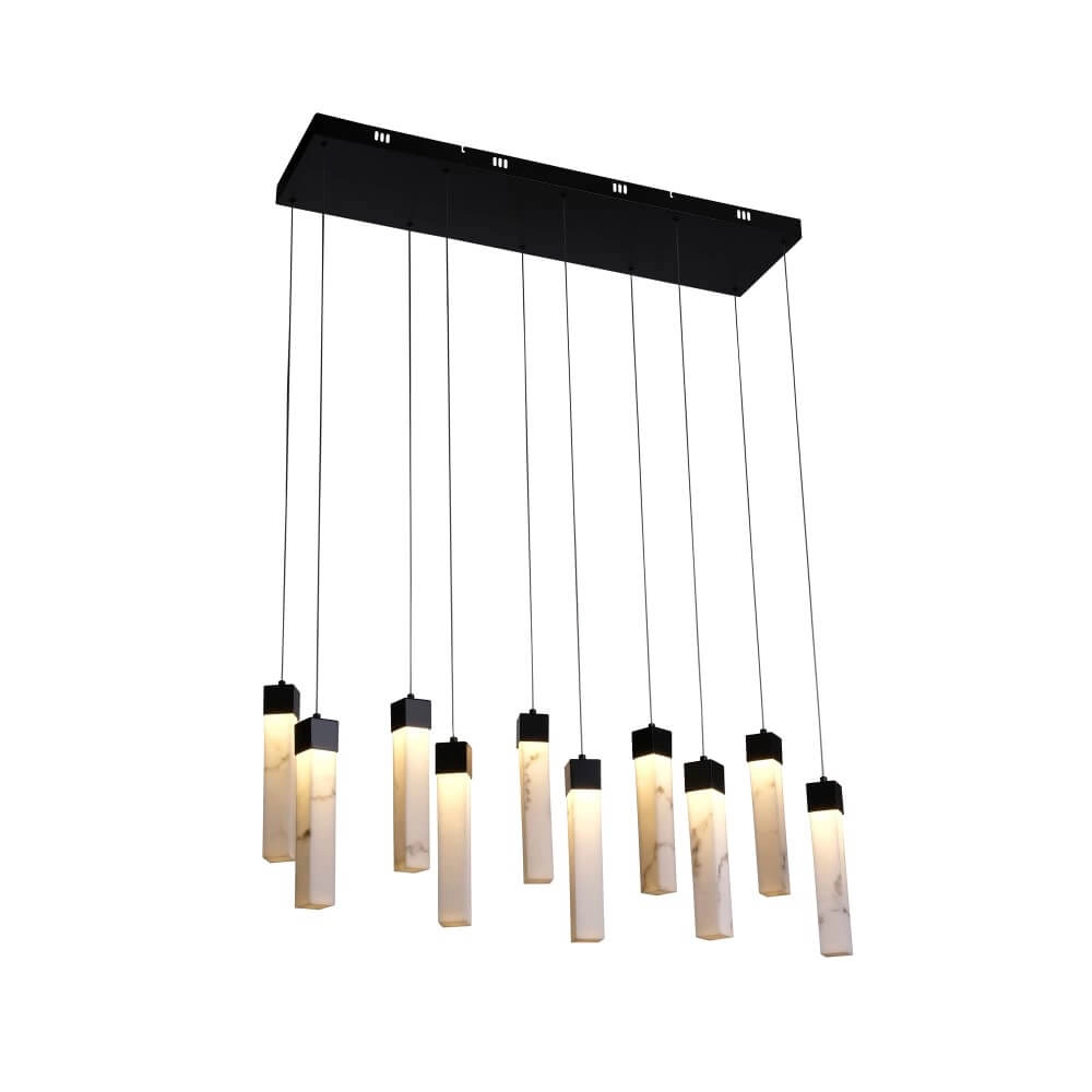 13-lichts hanglamp Moonbeam zwart