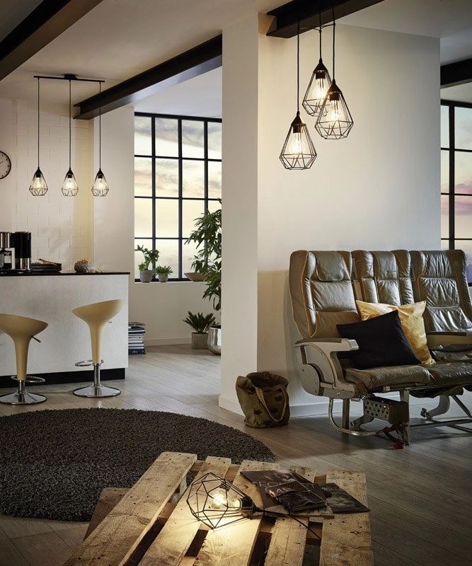 Hanglamp Tarbes zwart 17cm Eglo 9002759941925