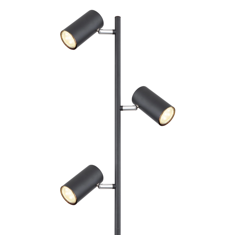 Vloerlamp 3-lichts Robby zwart Globo 9007371419845