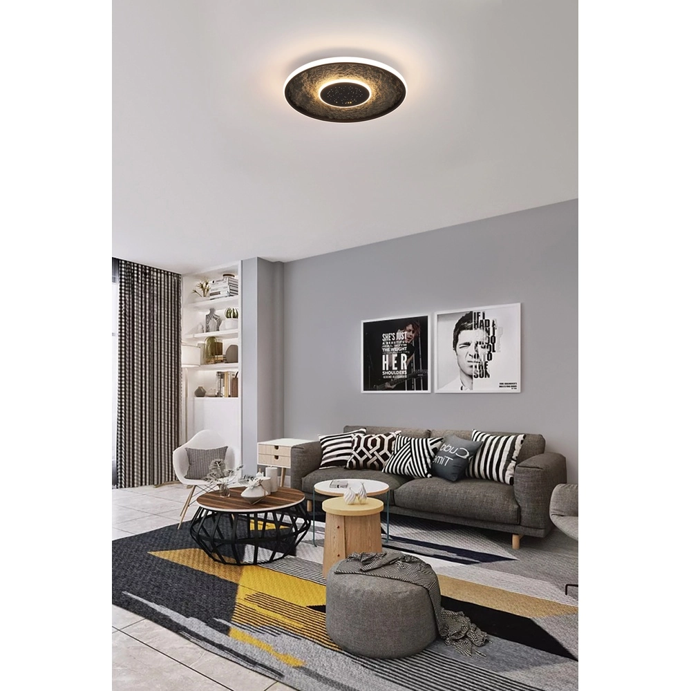 Plafonniere Lumadisc zwart Searchlight 5053423298009