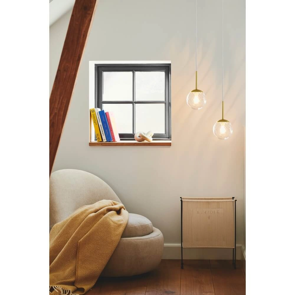 Glazen hanglamp Chisell messing Ø 15cm Nordlux 5704924015649