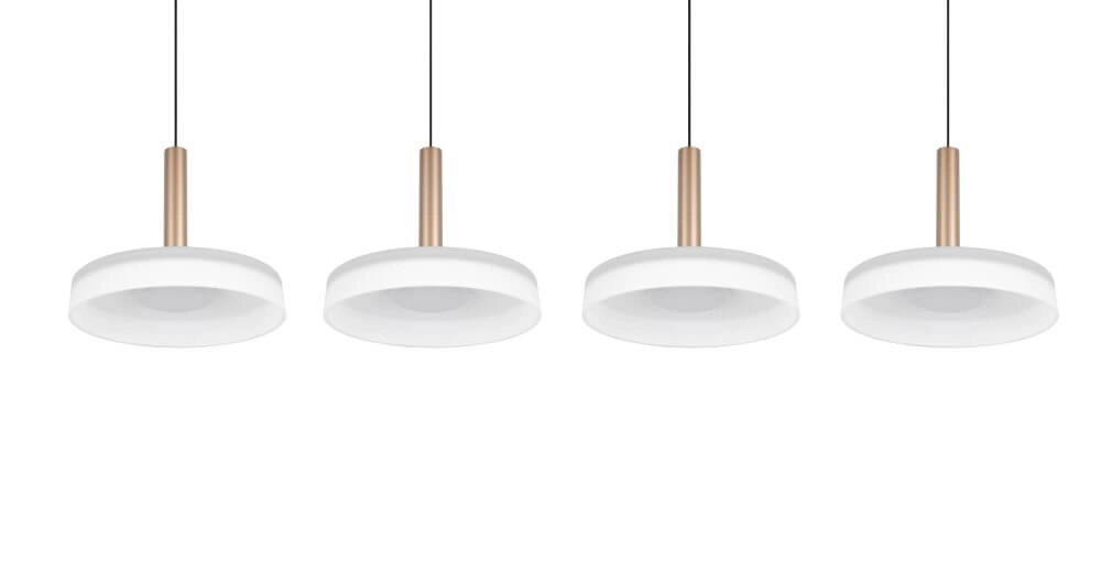 4-lichts led hanglamp Celeste wit glas Trio 4017807627404