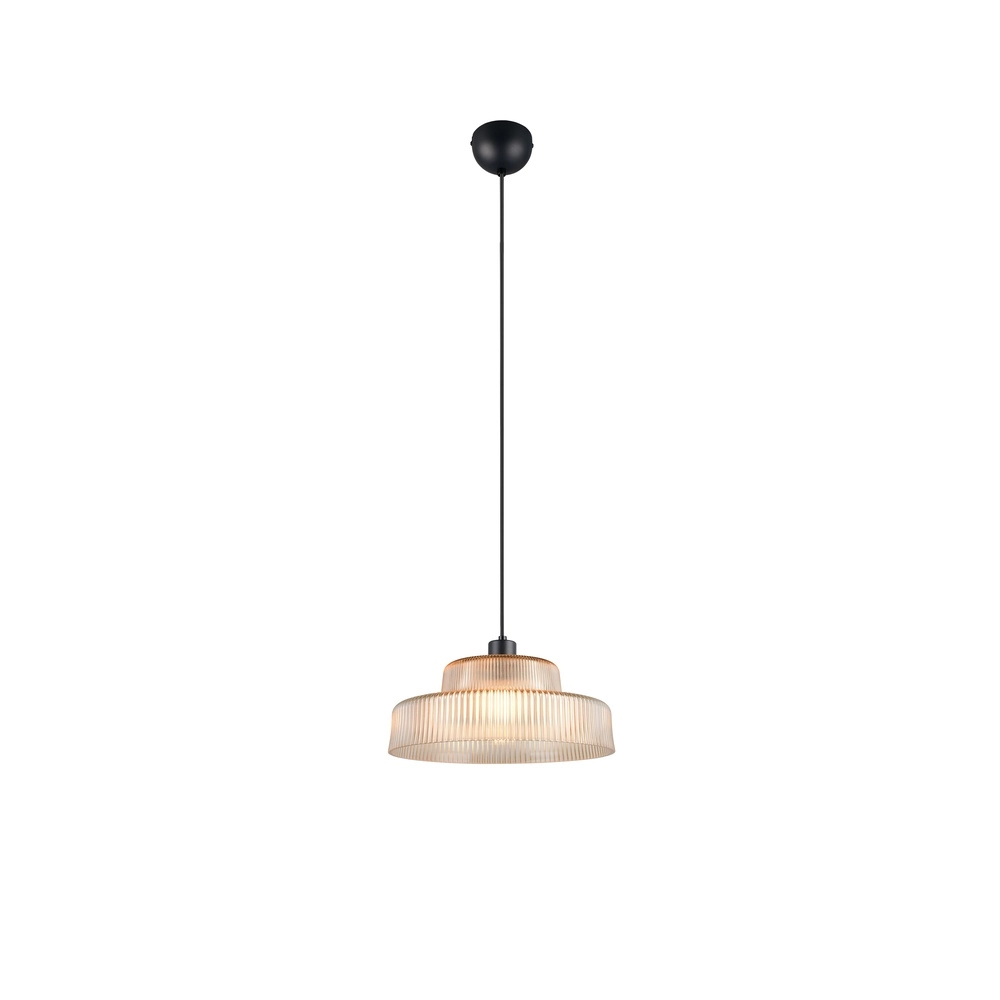 Klassieke hanglamp Abella amber glas Trio 4017807682021
