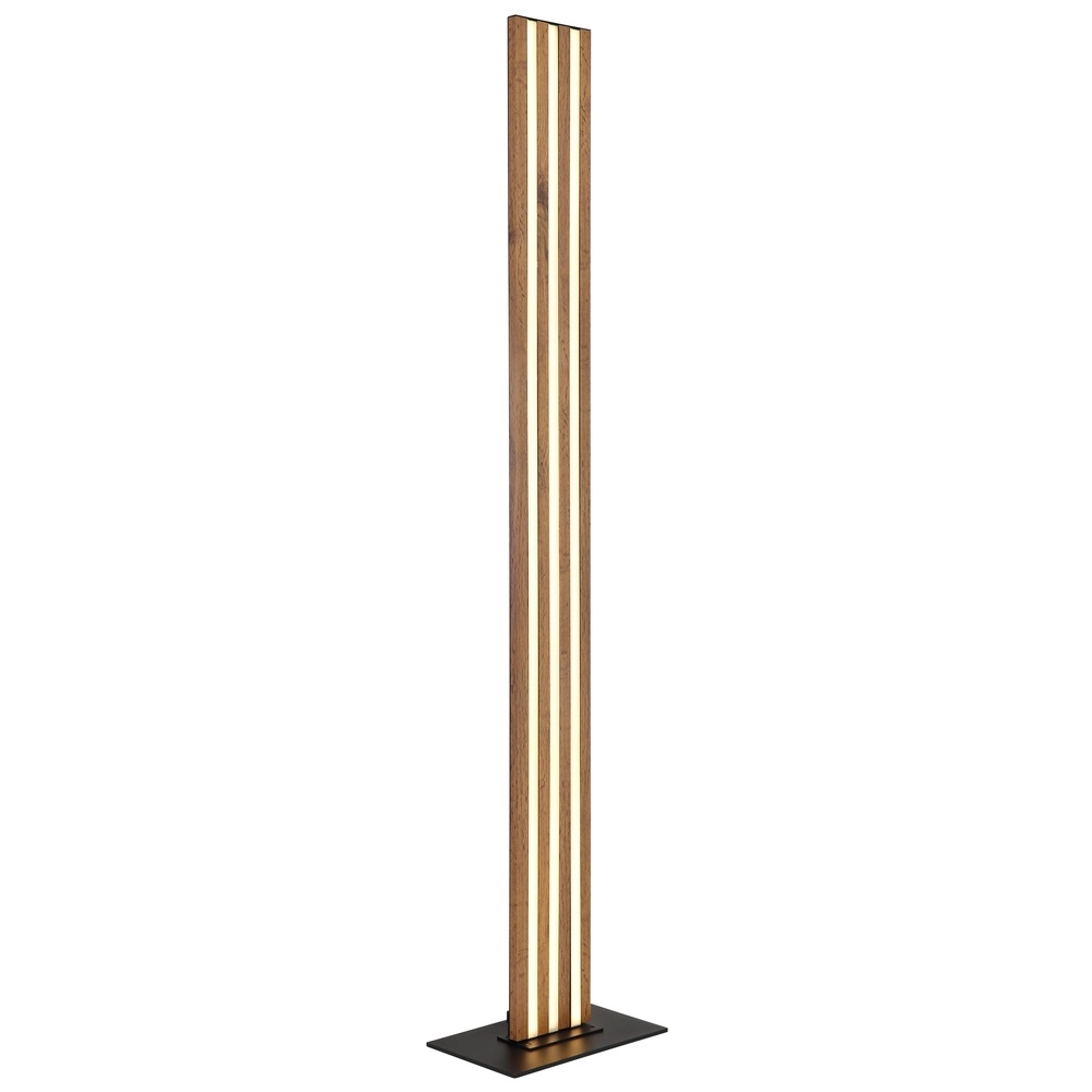 Vloerlamp Hayden zwart met hout